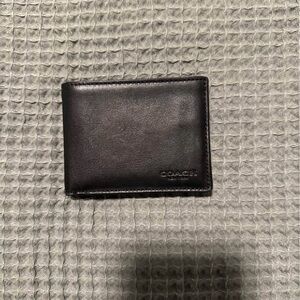 Coach Dark Leather Card Holder